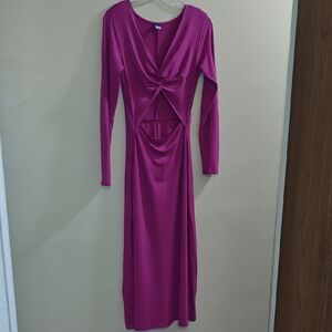 Old Navy Fuchsia Long Sleeve Dress